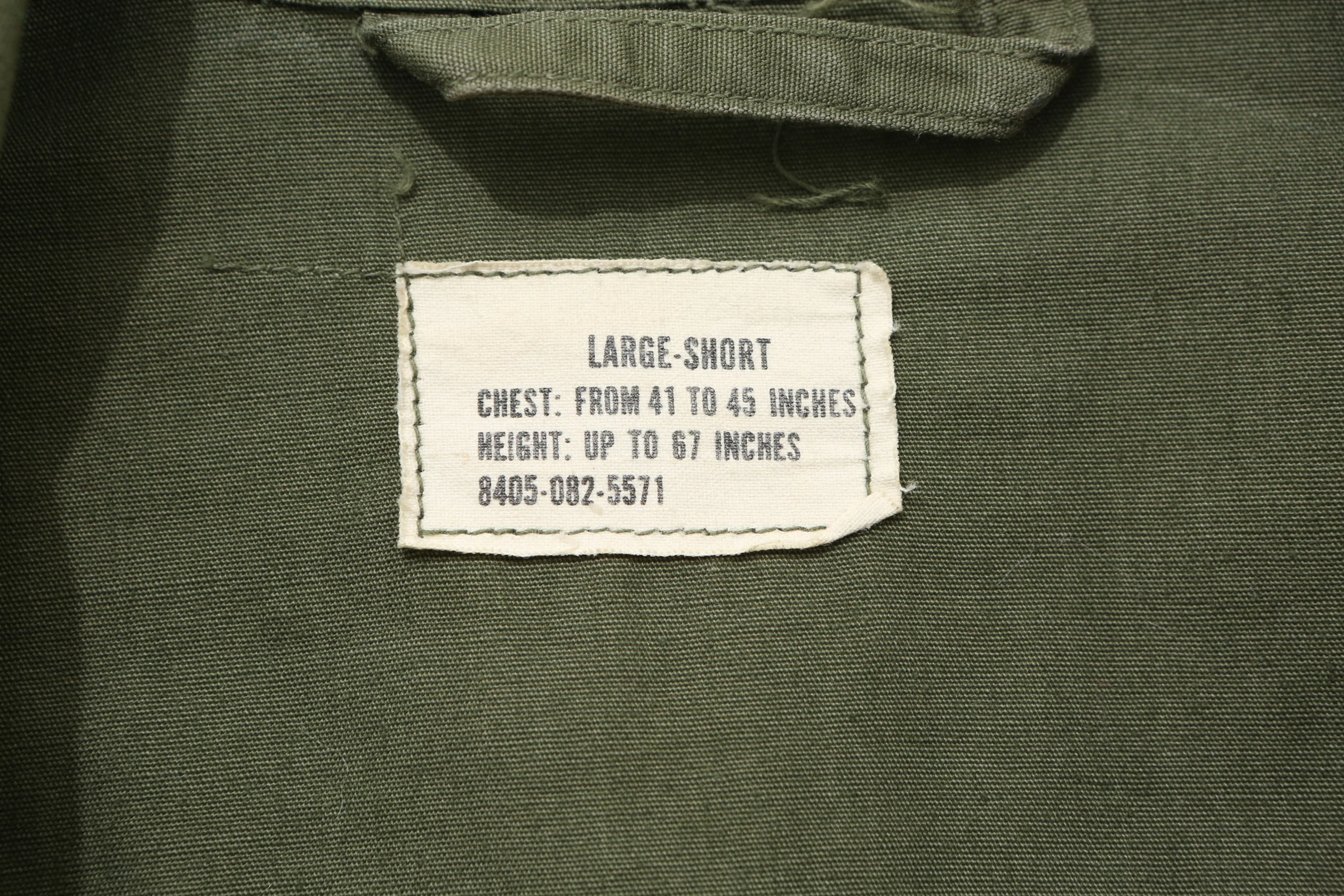 1982 Army Olive Green Vietnam War Era Jacket - Image 3