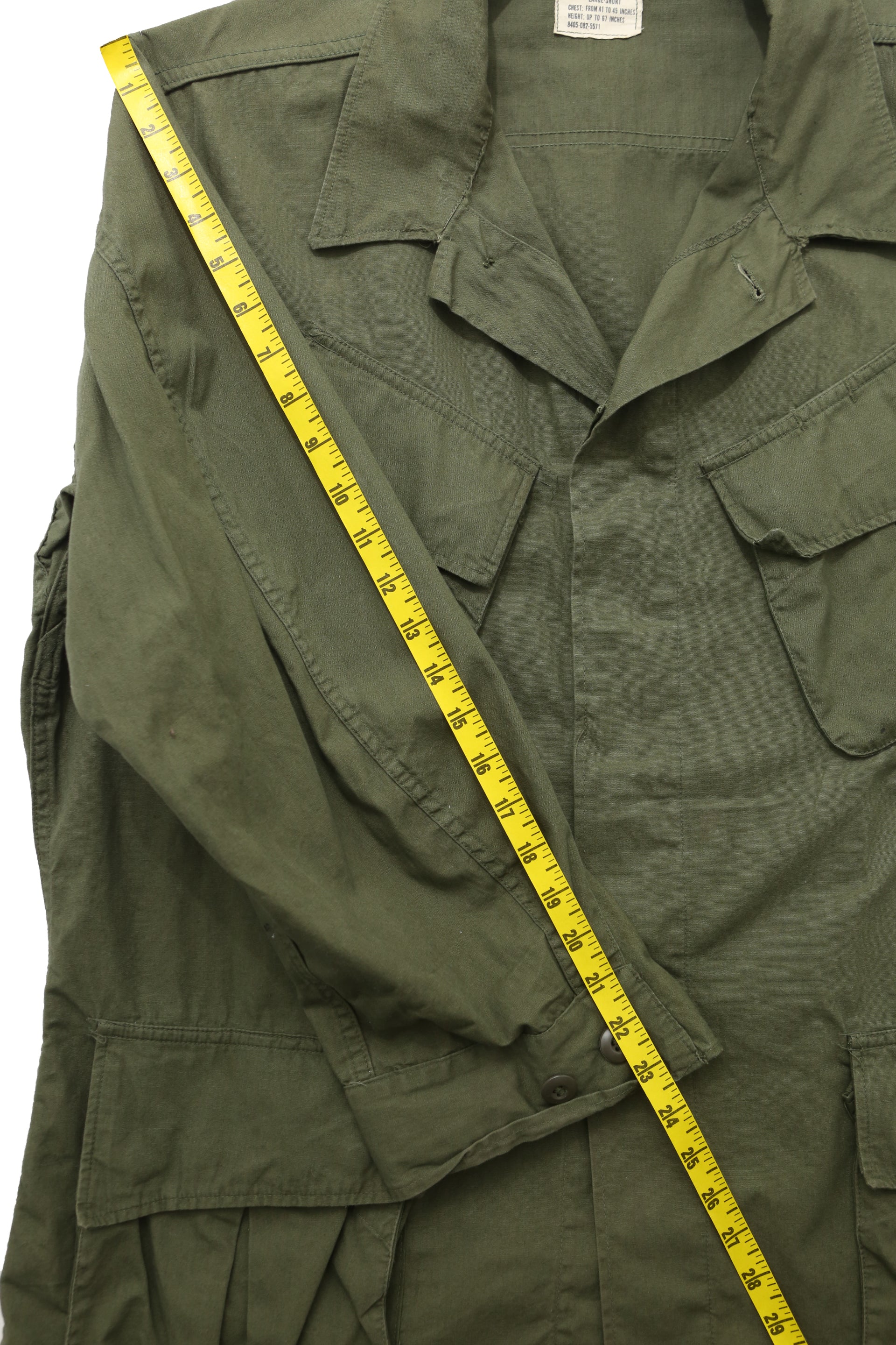 1982 Army Olive Green Vietnam War Era Jacket - Image 5