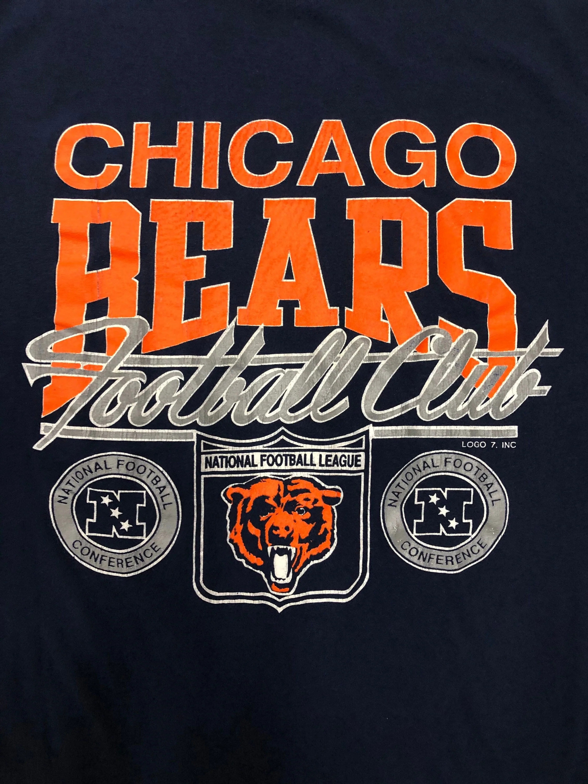 Logo 7 Chicago Bears NFL T-Shirt - Image 3