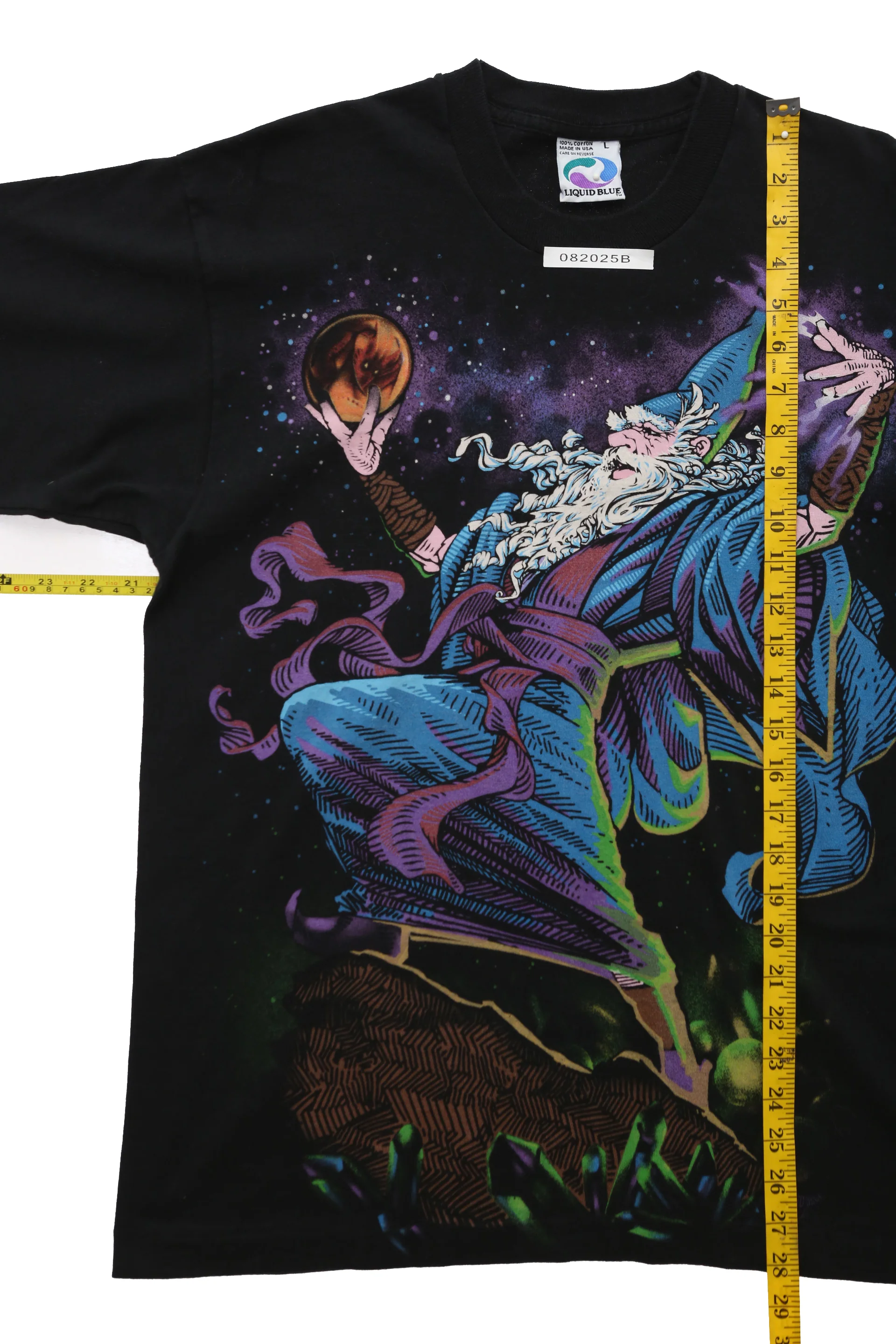 Liquid Blue 90's Wizard Dragon Graphic T-Shirt - Image 6
