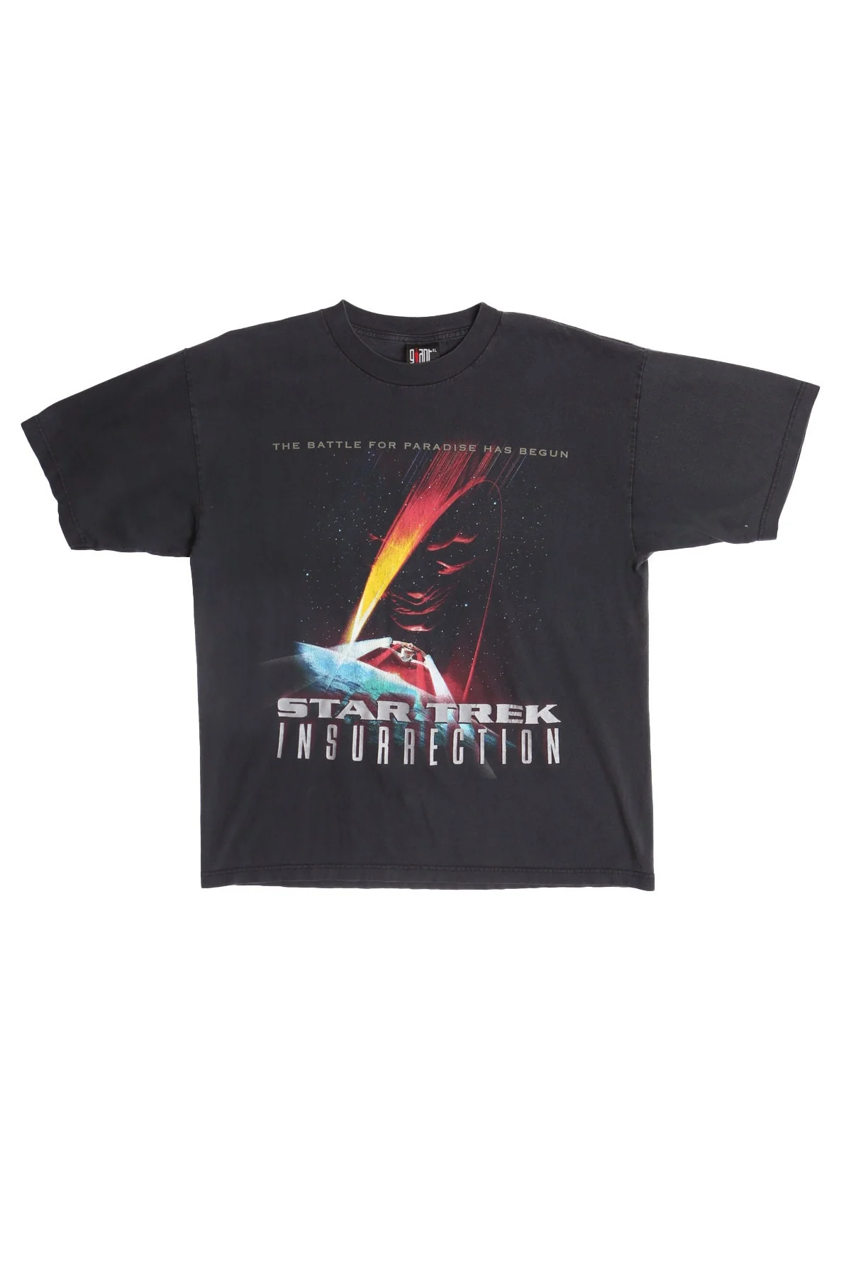 Star Trek Insurrection Black Graphic T-shirt - The Battle For Paradise has Begun