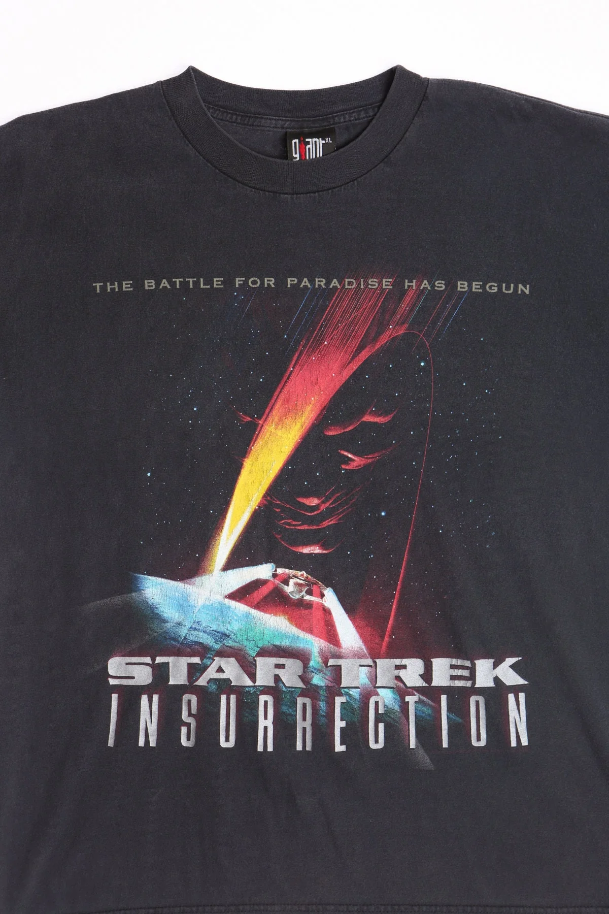 Star Trek Insurrection Black Graphic T-shirt - The Battle For Paradise has Begun - Image 2