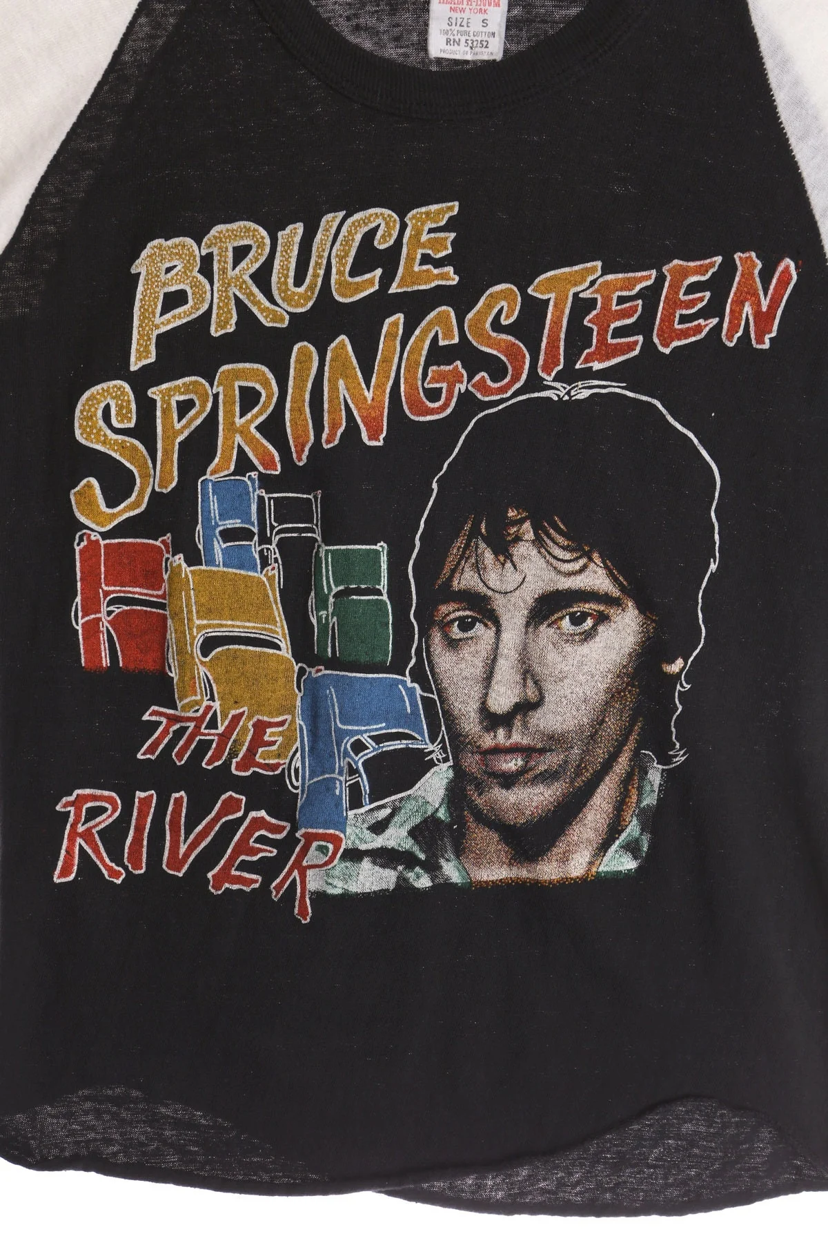 The River Bruce Springsteen - 3/4 Sleeve Black Graphic Shirt - Image 2