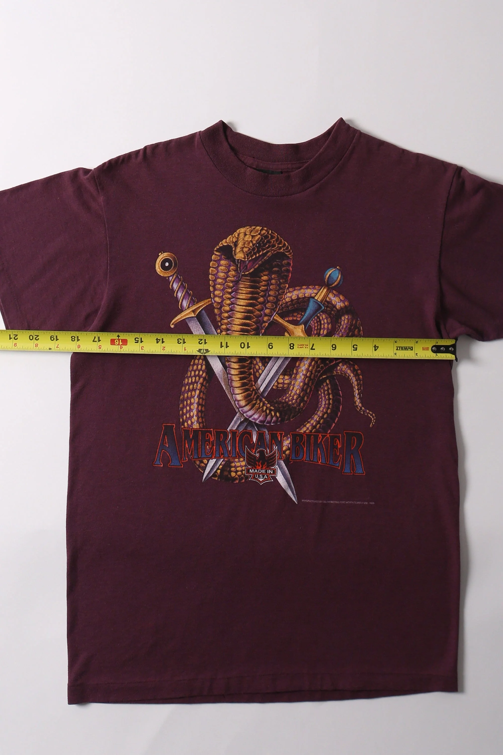 Vintage 3D Emblem "American Biker" T-Shirt - Image 3