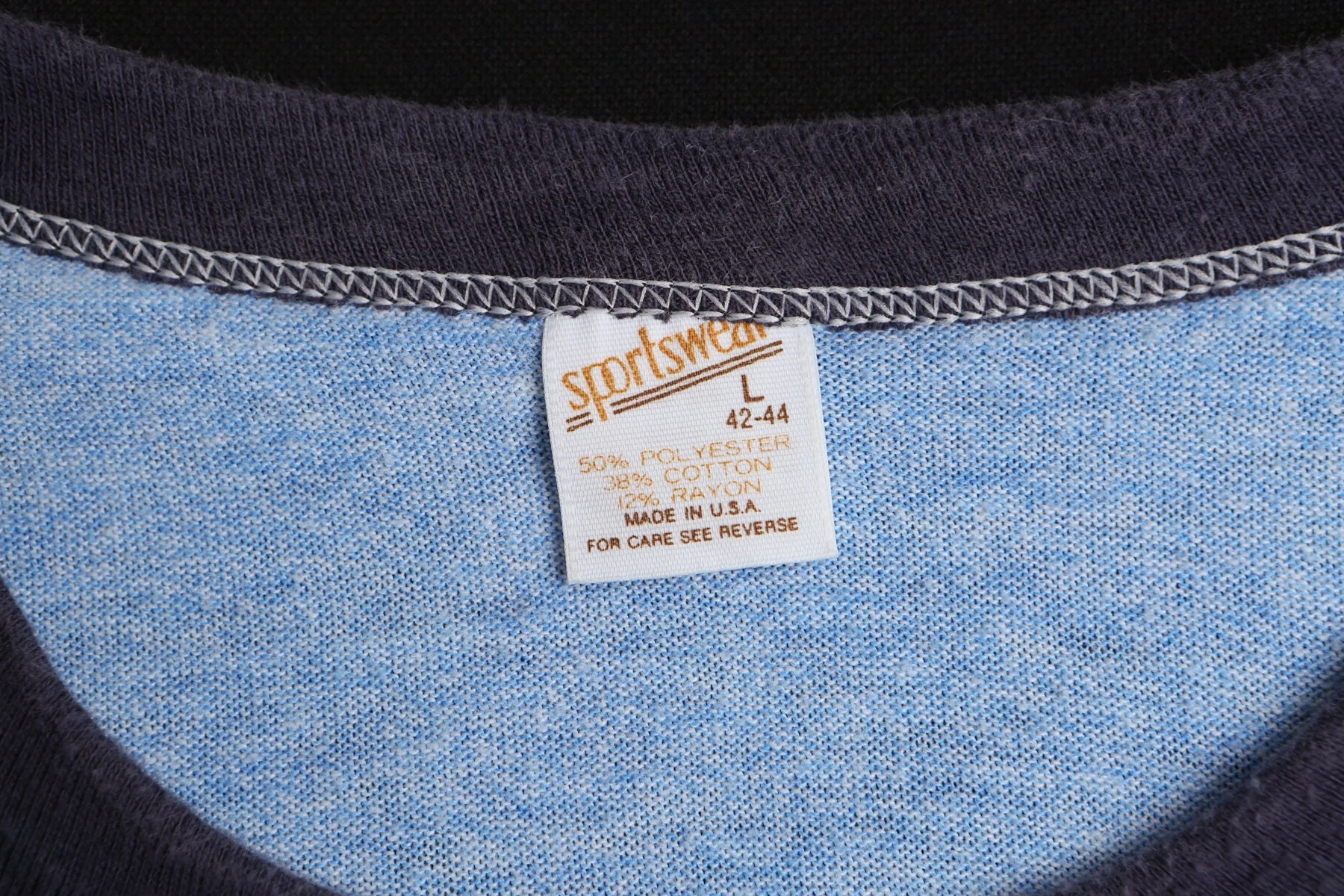 Virginia Beach Vintage Blue Graphic T-shirt - Image 3