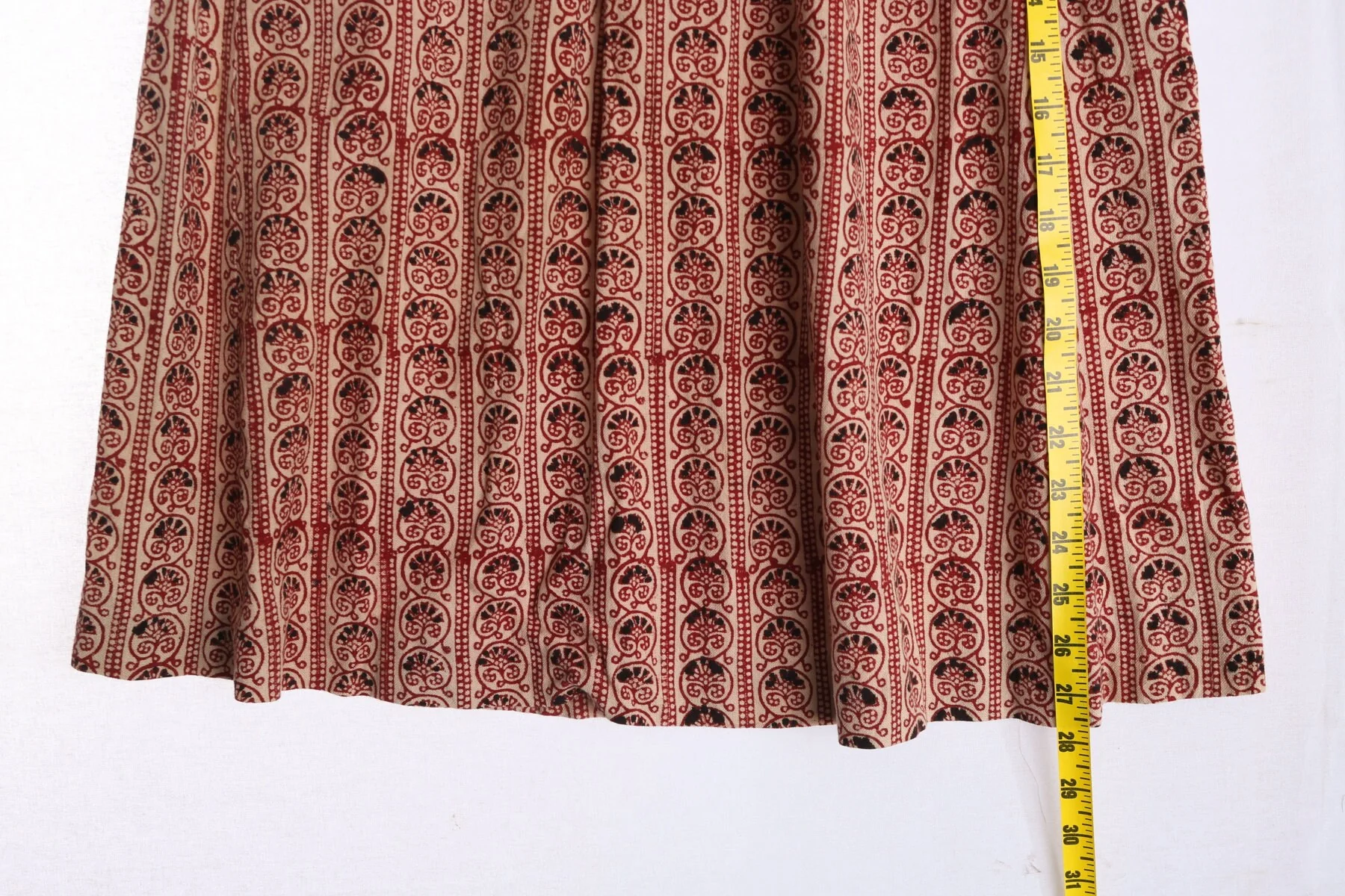 Vintage Women Cotton Brown Bohemian Skirt - Image 4