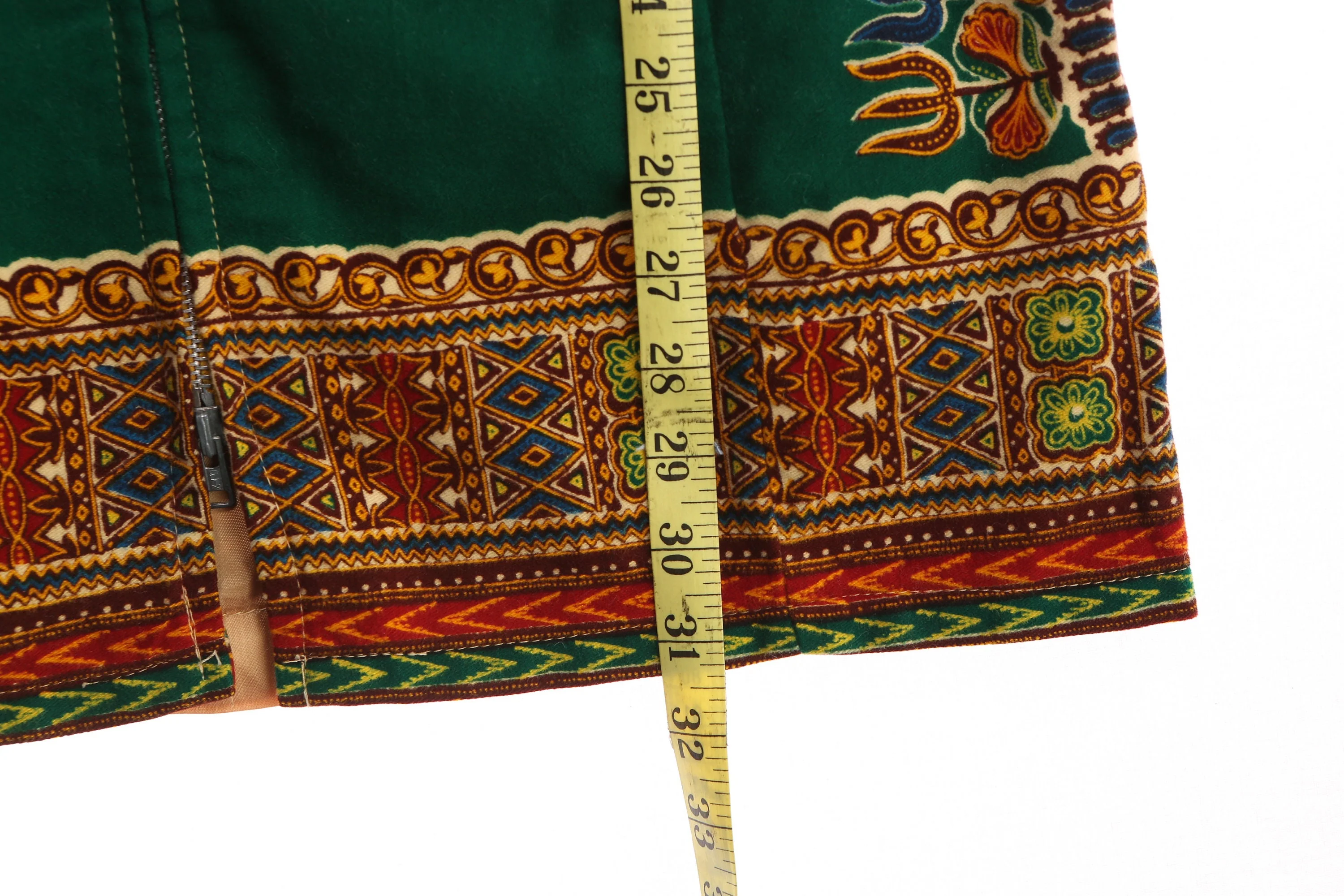 Vintage Women's Green Dashiki Hooded Jacket - Image 4