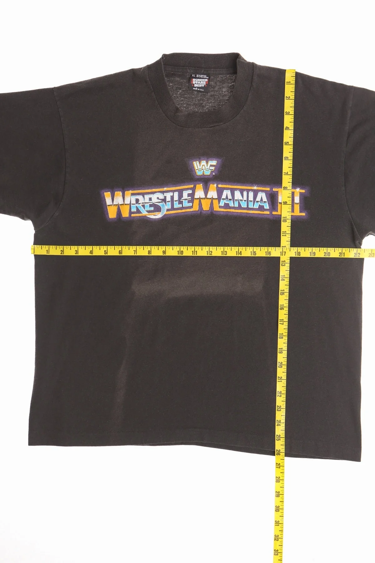 Vintage WrestleMania 3 WWF T-Shirt - Image 3