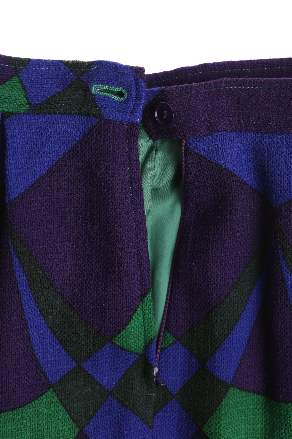 Y2K Women Purple Two Piece Geometric Print Suit - Image 5